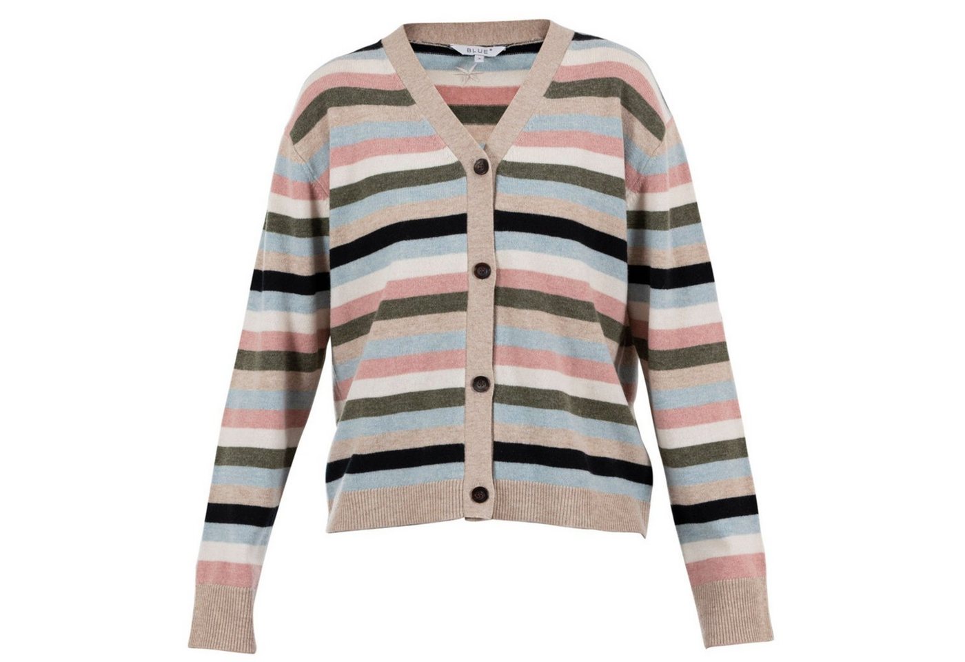 Blue Sportswear Strickjacke Granby Multistriped Gestreifte Strickjacke Cardigan aus RWS-Wolle Blue Sportswear Strickjacke Granby Multistriped Gestreifte Strickjacke Cardigan aus RWS-Wolle von Blue Sportswear