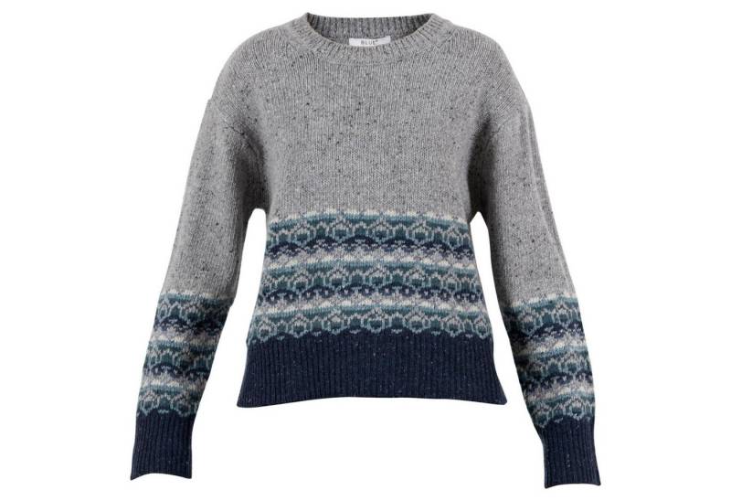 Blue Sportswear Strickpullover Dover Jaquard Strickpullover aus Wolle in Creme o. Grau von Blue Sportswear