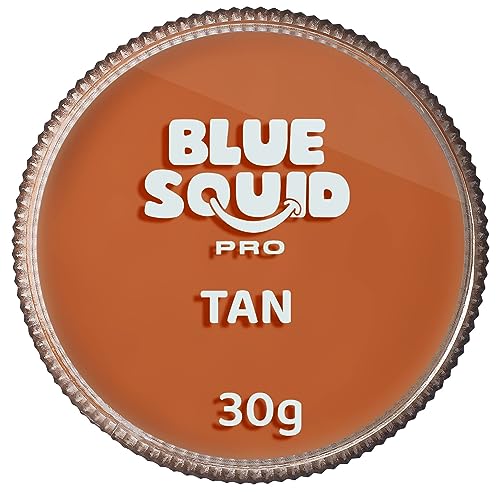 Blue Squid PRO Schminke Face Paint und Bodypaint - Klassische Tan (30g), Professionelle Gesichtsfarbe auf Wasserbasis, Gesichts- und Körperschminke für Erwachsene, Kinder, Fasching und SFX von Blue Squid