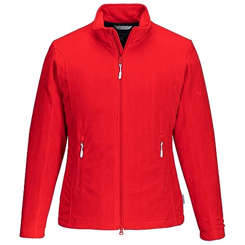 Blue Wave Damen Fleecejacke Leah mit Stehkragen - Jacke mit windfestem Tafetta-Innenfutter in Rot Größe 46 von Blue Wave