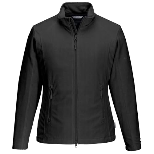 Blue Wave Damen Fleecejacke Leah mit Stehkragen - Jacke mit windfestem Tafetta-Innenfutter in Schwarz Größe 44 von Blue Wave