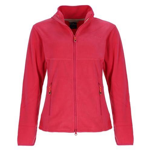 Blue Wave Damen Fleecejacke Marcy in moderner Streifenoptik - Jacke mit Stehkragen in Pink Größe 56 von Blue Wave