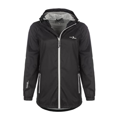 Blue Wave Damen Funktionsjacke Fabienne - Outdoor-Jacke Regenjacke Wander- und Fahrradjacke in Schwarz Größe 52 von Blue Wave