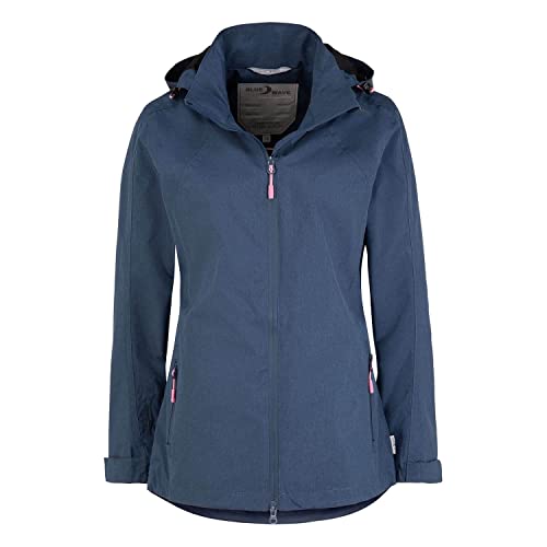 Blue Wave Damen Funktionsjacke Hannah - Outdoor-Jacke Regenjacke mit abnehmbarer Kapuze und Mesh-Innenfutter in Blue Nights Größe 36 von Blue Wave