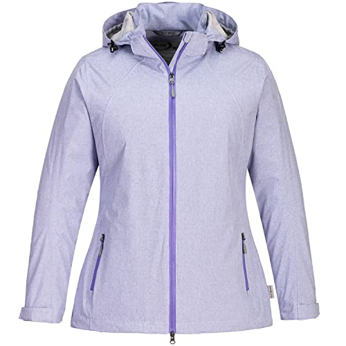 Blue Wave Damen Funktionsjacke Hannah - Outdoor-Jacke Regenjacke mit abnehmbarer Kapuze und Mesh-Innenfutter in Lavendel Größe 40 von Blue Wave