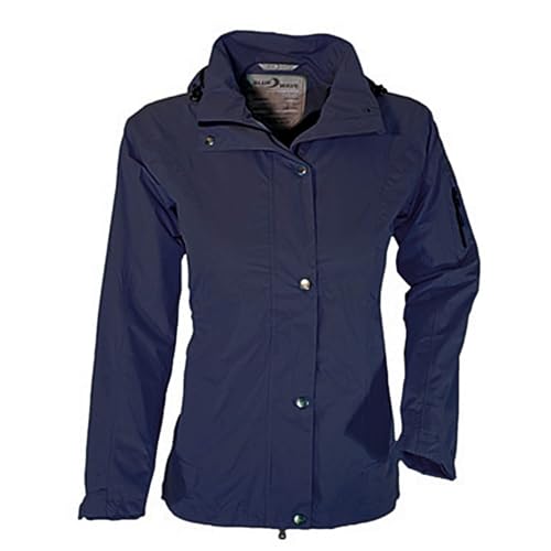 Blue Wave Damen Funktionsjacke Josephine mit abnehmbarer Kapuze - Leichte Outdoor-Jacke Wasserdicht in Marine Größe 44 von Blue Wave