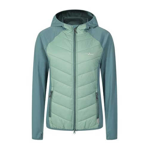 Blue Wave Damen Hybridjacke Marlene mit Kapuze - Outdoor-Jacke mit wärmender Wattierung in Mint Größe 48 von Blue Wave