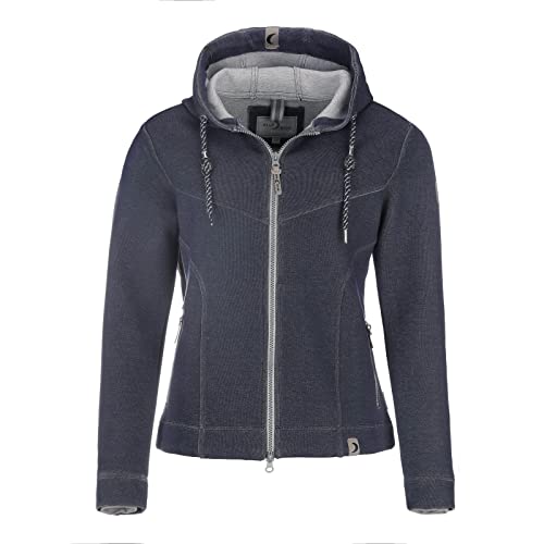 Blue Wave Damen Powerstretch-Jacke Kathrin - Kapuzenjacke aus hochelastischem weichem Stoff in Marine Größe 40 von Blue Wave