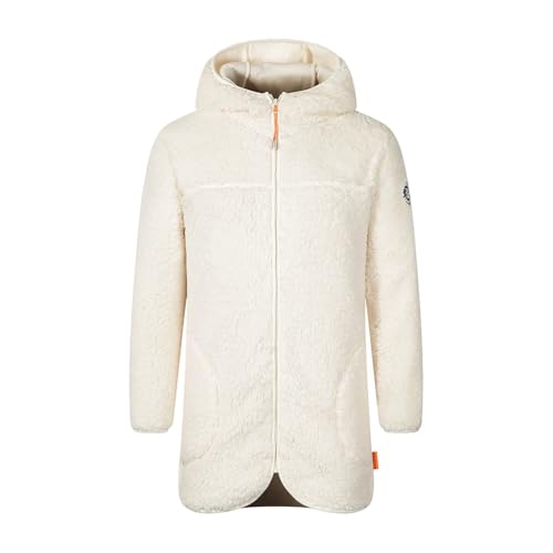 Blue Wave Damen Sherpafleecejacke Marit mit Kapuze - Wärmende Fleecejacke mit Reißverschluss in Wollweiß Größe 50 von Blue Wave