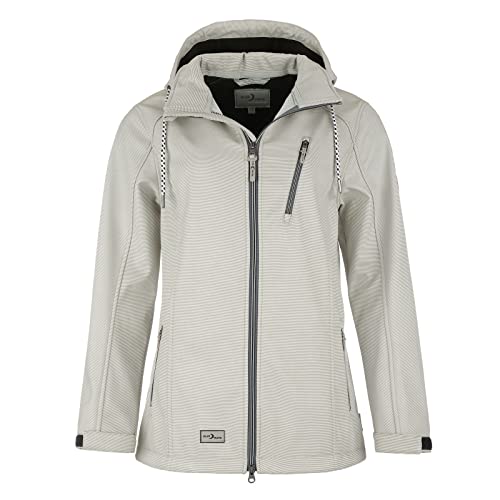 Blue Wave Damen Softshelljacke Jessica - Outdoorjacke Jacke mit Fleece-Innenfutter in Grau Größe 42 von Blue Wave