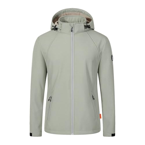 Blue Wave Damen Softshelljacke Maite mit abnehmbarer Kapuze - Jacke winddicht und atmungsaktiv in Seagrass Größe 50 von Blue Wave