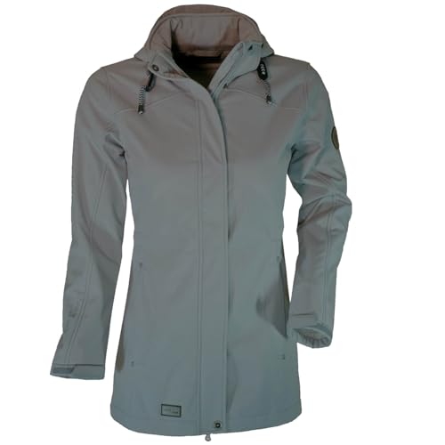 Blue Wave Damen Softshellmantel Biggi - Softshelljacke Outdoor-Jacke Mantel Softshell in Grau Größe 40 von Blue Wave