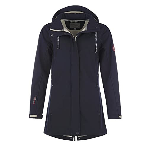 Blue Wave Damen Softshellmantel Birgit - Softshelljacke Outdoor-Jacke mit abnehmbarer Kapuze in Marine Größe 52 Blue Wave Damen Softshellmantel Birgit - Softshelljacke Outdoor-Jacke mit abnehmbarer Kapuze in Marine Größe 52 von Blue Wave