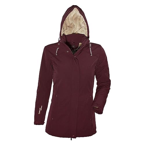 Blue Wave Damen Softshellmantel Clarissa mit Innenfleece - Softshelljacke Outdoor mit abnehmbarer Kapuze in Bordeaux Größe 54 von Blue Wave