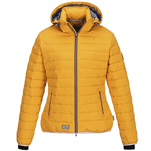 Blue Wave Damen Steppjacke Irina - Jacke gesteppt mit abnehmbarer Kapuze in Curry Größe 36 von Blue Wave