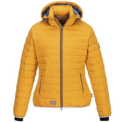 Blue Wave Damen Steppjacke Irina - Jacke gesteppt mit abnehmbarer Kapuze in Curry Größe 48 von Blue Wave