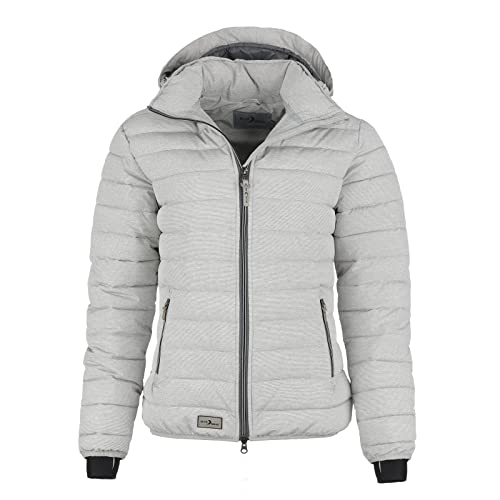 Blue Wave Damen Steppjacke Irina - Jacke gesteppt mit abnehmbarer Kapuze in Grau Größe 38 von Blue Wave