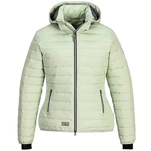Blue Wave Damen Steppjacke Irina - Jacke gesteppt mit abnehmbarer Kapuze in Mint Größe 52 von Blue Wave