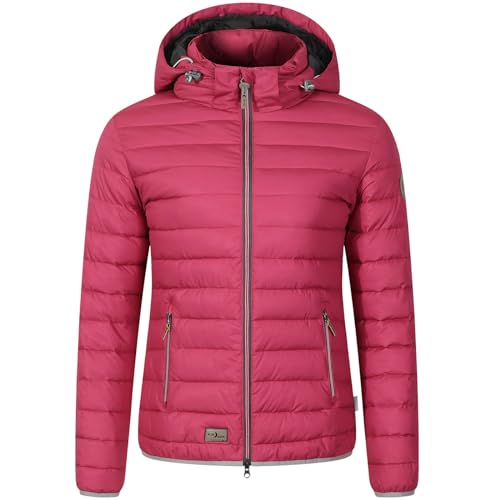 Blue Wave Damen Steppjacke Irina - Jacke gesteppt mit abnehmbarer Kapuze in Pink Größe 38 von Blue Wave