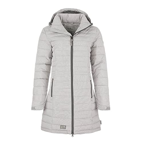 Blue Wave Damen Steppmantel Ilona - Steppjacke Mantel gesteppt in Grau Größe 46 von Blue Wave