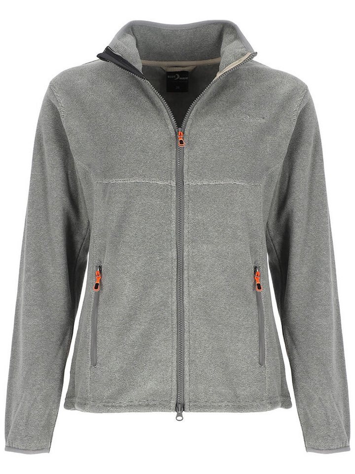 Blue Wave Fleecejacke Damen Jacke Marcy in moderner Streifenoptik mit Stehkragen von Blue Wave