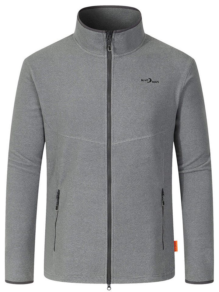 Blue Wave Fleecejacke Herren Jacke Marco in Streifenoptik mit Stehkragen und Reißverschluss von Blue Wave