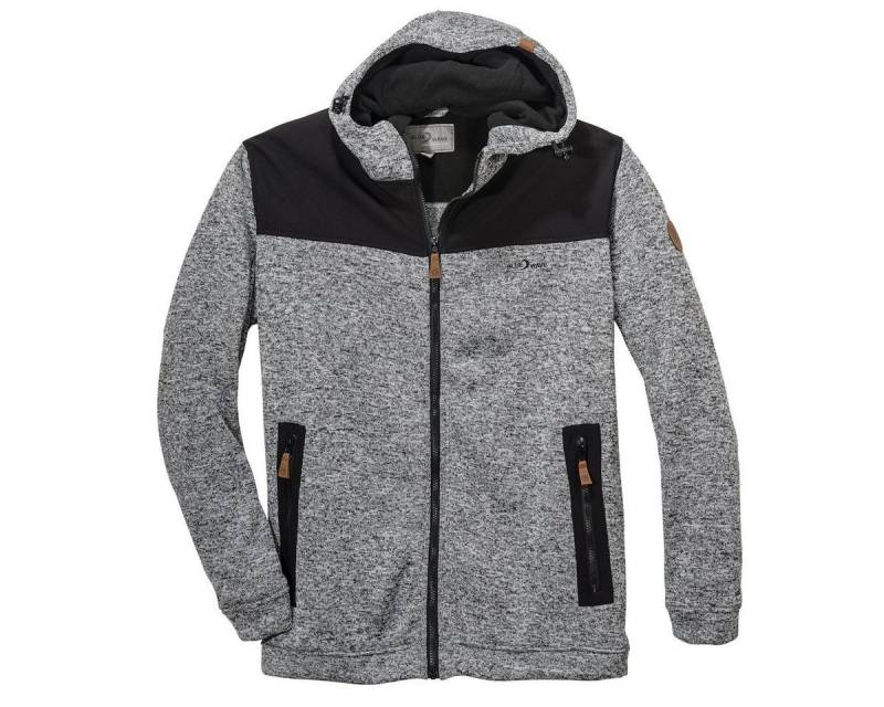 Blue Wave Fleecejacke Blue Wave XXL Strick-Fleecejacke hellgrau melange von Blue Wave