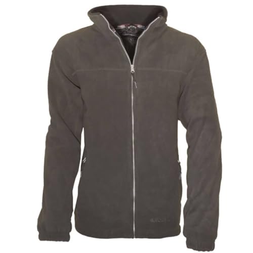 Blue Wave Herren Fleecejacke Knut mit Futter - Strickfleecejacke mit Stehkragen und Reißverschluss in Oliv Größe M von Blue Wave