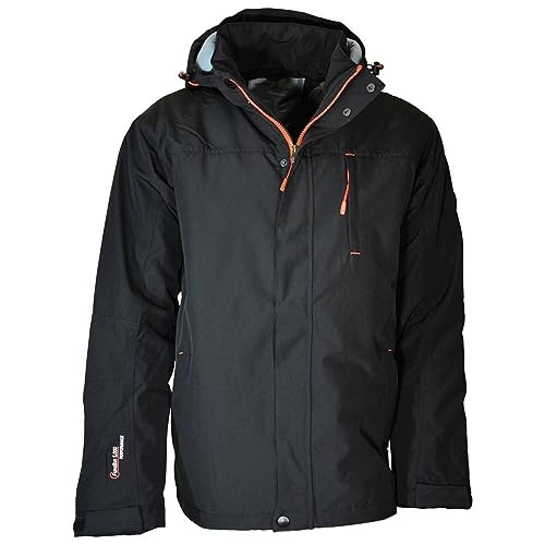 Blue Wave Herren Funktionjacke Chris - Jacke Outdoorjacke mit abnehmbarer Kapuze in Schwarz Größe XL von Blue Wave