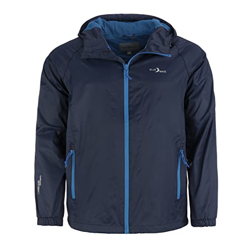 Blue Wave Herren Funktionsjacke Fabian - Outdoor-Jacke Regenjacke Wander- und Fahrradjacke in Marine Größe M von Blue Wave