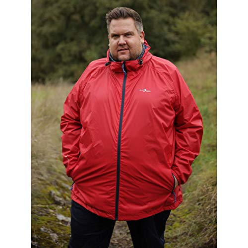 Blue Wave Herren Funktionsjacke Fabian - Outdoor-Jacke Regenjacke Wander- und Fahrradjacke in Rot Größe 5XL von Blue Wave