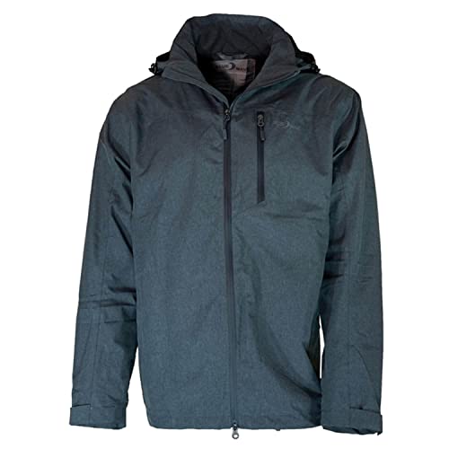 Blue Wave Herren Funktionsjacke Henk - Wasserdichte Outdoor-Jacke mit Mesh-Futter und abnehmbarer Kapuze in Anthrazit Größe 4XL von Blue Wave