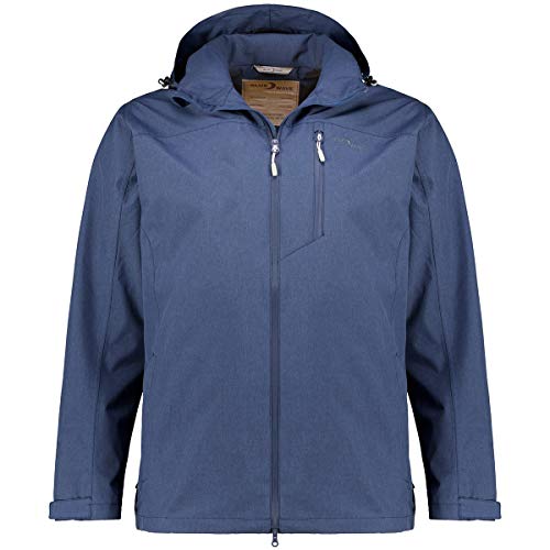 Blue Wave Herren Funktionsjacke Henk - Wasserdichte Outdoor-Jacke mit Mesh-Futter und abnehmbarer Kapuze in Blue Nights Größe 3XL von Blue Wave