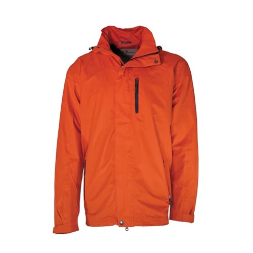 Blue Wave Herren Funktionsjacke Jupp mit abnehmbarer Kapuze - Outdoor-Jacke wasserdicht, winddicht und atmungsaktiv in Orange Größe 3XL von Blue Wave