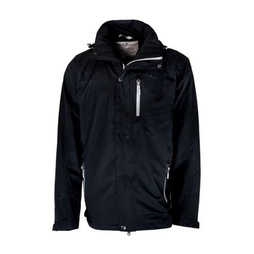 Blue Wave Herren Funktionsjacke Jupp mit abnehmbarer Kapuze - Outdoor-Jacke wasserdicht, winddicht und atmungsaktiv in Schwarz Größe 5XL von Blue Wave