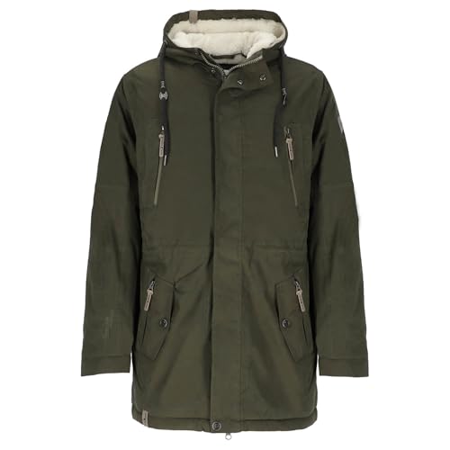 Blue Wave Herren Funktionsparka Jacke Kuddel - Parka Winterjacke Outdoorjacke Funktionsjacke in Oliv Größe 5XL von Blue Wave