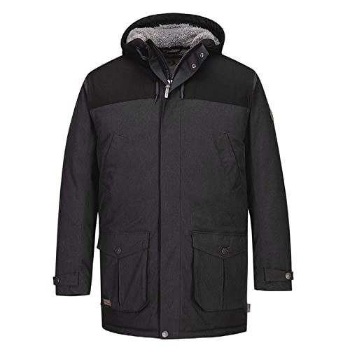Blue Wave Herren Funktionsparka wattiert Jacke Kai - Parka Winterjacke Outdoorjacke Funktionsjacke in Anthrazit Größe XXL von Blue Wave