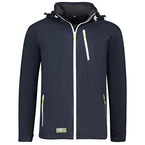 Blue Wave Herren Jacke Funktionjacke Jonas - Outdoorjacke mit abnehmbarer Kapuze in Marine-Blau Größe XXL von Blue Wave