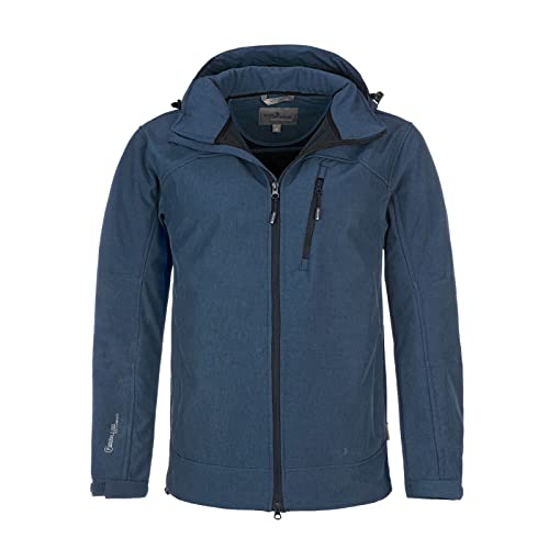 Blue Wave Herren Softshelljacke Bent - Outdoor-Jacke Übergangsjacke Jacke mit abnehmbarer Kapuze in Blue Nights Größe 3XL von Blue Wave