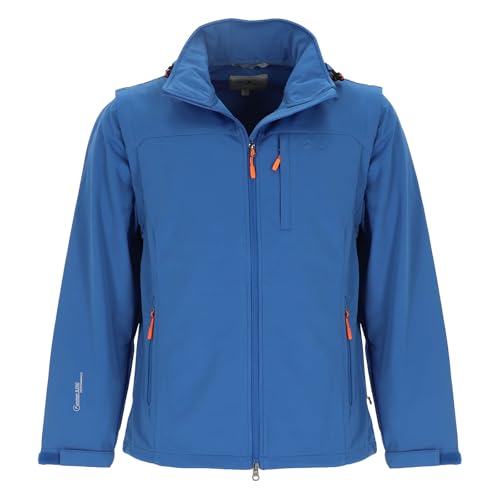 Blue Wave Herren Softshelljacke Jan mit abzippbaren Ärmeln - Outdoor-Jacke mit abnehmbarer Kapuze in Royal Größe 3XL von Blue Wave