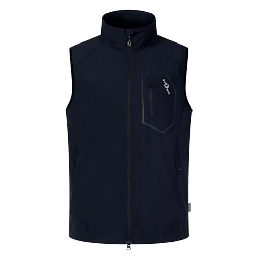Blue Wave Herren Softshellweste Lars mit Stehkragen - Weste mit Kinnschutz und Kordelzug am Bund in Schwarz Größe 5XL von Blue Wave