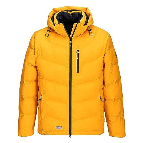 Blue Wave Herren Steppjacke Jesper - Jacke gesteppt mit abhnehmbarer Kapuze in Curry Größe 3XL von Blue Wave