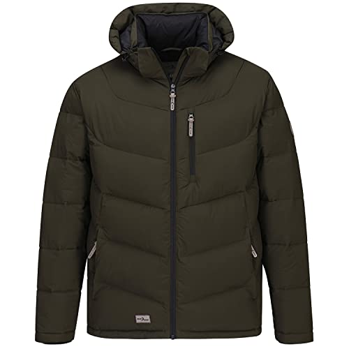 Blue Wave Herren Steppjacke Jesper - Jacke gesteppt mit abhnehmbarer Kapuze in Oliv Größe 3XL von Blue Wave