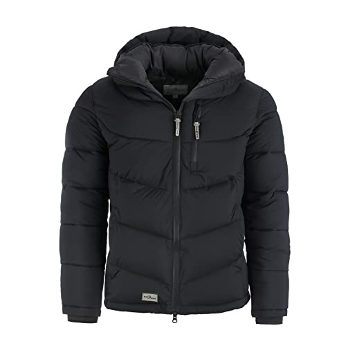 Blue Wave Herren Steppjacke Jesper - Jacke gesteppt mit abhnehmbarer Kapuze in Schwarz Größe L von Blue Wave