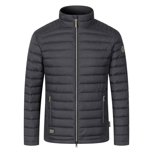 Blue Wave Herren Steppjacke Mike mit Stehkragen - Gesteppte Jacke mit Kordelzug am Bund in Schwarz Größe 6XL von Blue Wave