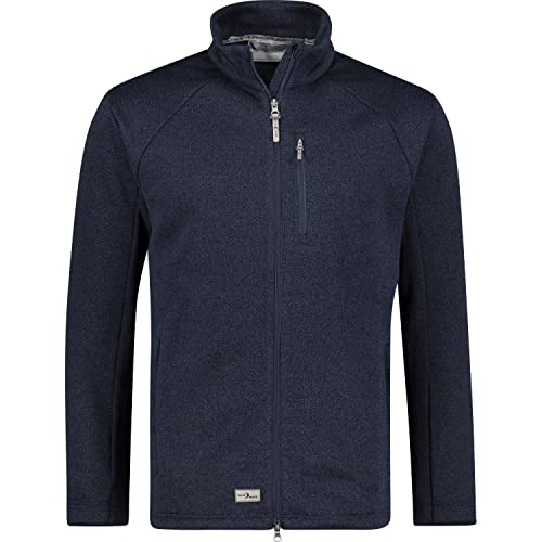 Blue Wave Herren Strick-Fleecejacke in Übergrößen bis 8XL 'Hagen marine, Größe:5XL von Blue Wave