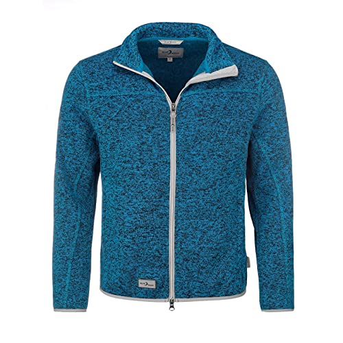 Blue Wave Herren Strickfleecejacke Helge - Fleecejacke Strickoptik Jacke Strickjacke mit Reißverschluss in Royal Größe 3XL von Blue Wave