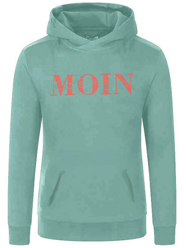 Blue Wave Kapuzenpullover Unisex Sweathoody Alex mit Moin-Druck - Pullover mit Kapuze und Tasche von Blue Wave