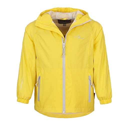 Blue Wave Kinder Funktionsjacke Finn - Winddichte und atmungsaktive Outdoor-Jacke in Neongelb Größe 164 von Blue Wave
