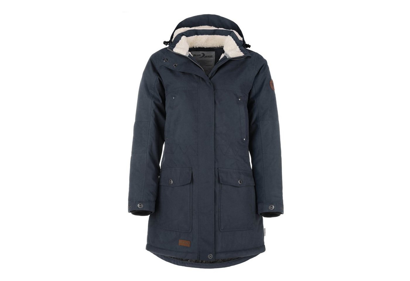 Blue Wave Parka Damen Funktionsparka Outdoor-Jacke Anke mit Fleece-Rücken und Kapuze von Blue Wave